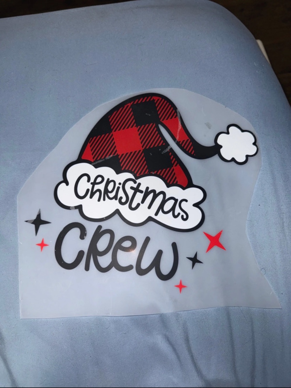 Christmas Crew Holiday Heat-Transfer Graphic - Red & Black